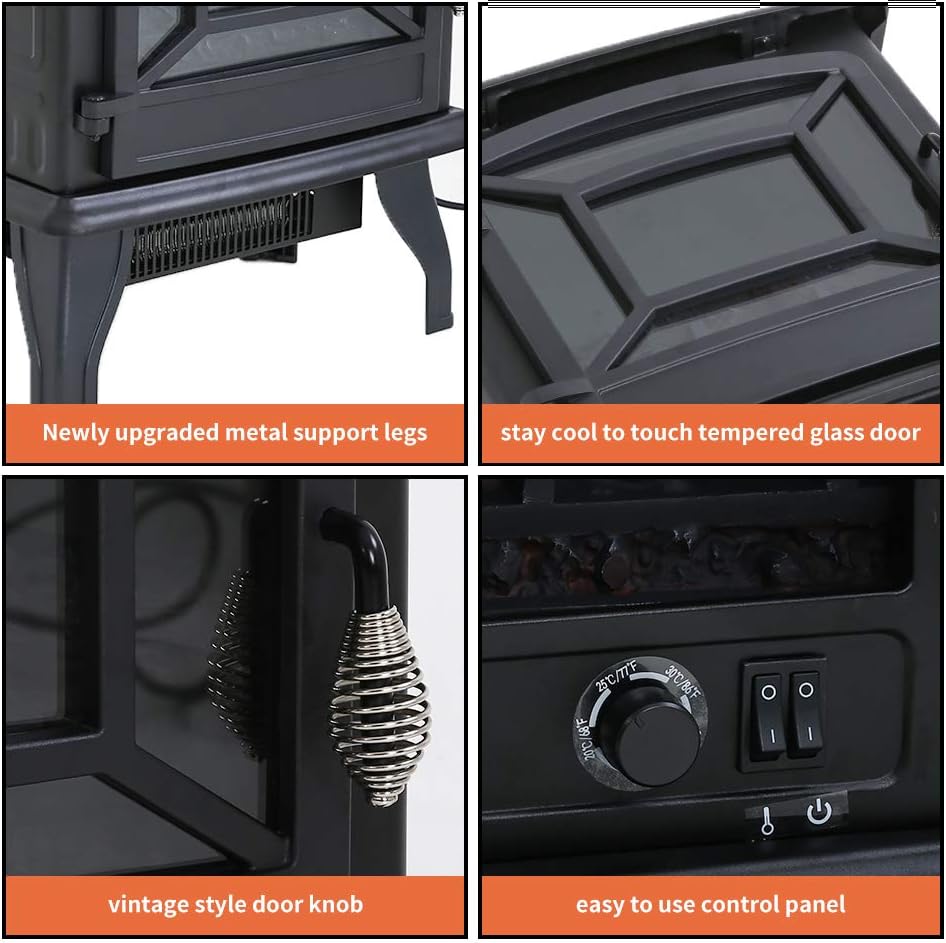 20" 1500W Electric Fireplace Heater J330