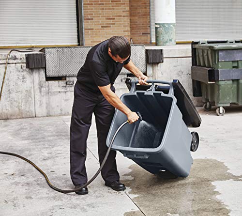 50-Gallon Gray Heavy-Duty Wheeled Trash Can, Pack of 2 A32004