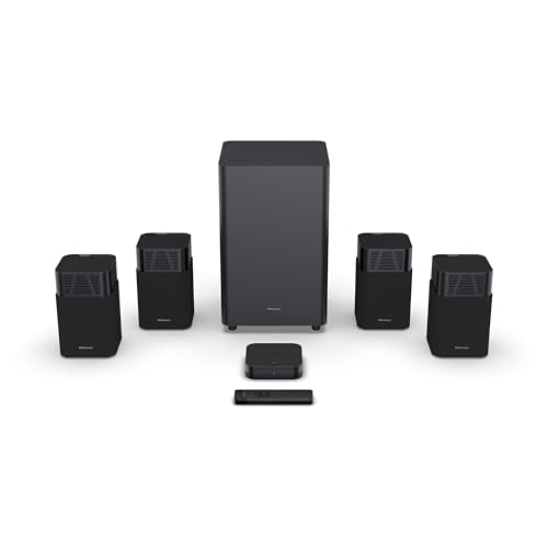 4.1.2Ch Sound Bar with Wireless Subwoofer, Dolby Atmos, DTS:X, Bluetooth 5.3, 4K HDMI Pass Through, HDMI/AUX/ARC/Optical/USB J764