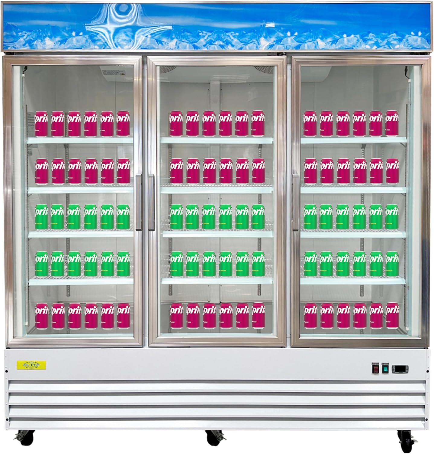 3 Glass Door Reach-in Display Refrigerator, 53 cu.ft. L545019