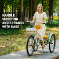 Mint White 26 Inch 7 Gears Tricycle A24086
