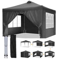 10x10 Pop Up Canopy Tent with 4 Removable Sidewalls, Waterproof Outdoor Canopy F539929