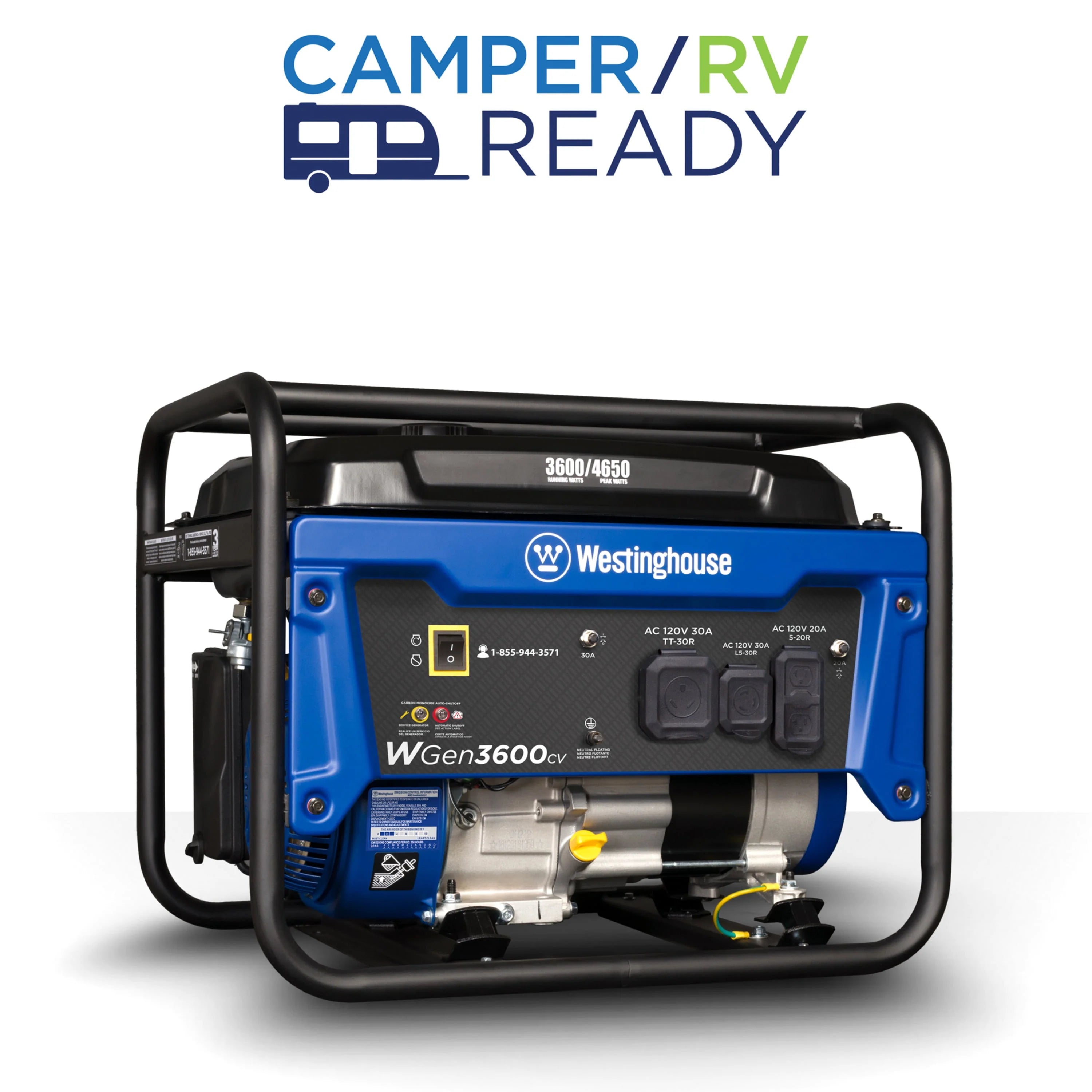 4650 Peak Watt Portable Gas Powered Generator T888680