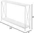 White Rustic Wooden Console Table W455