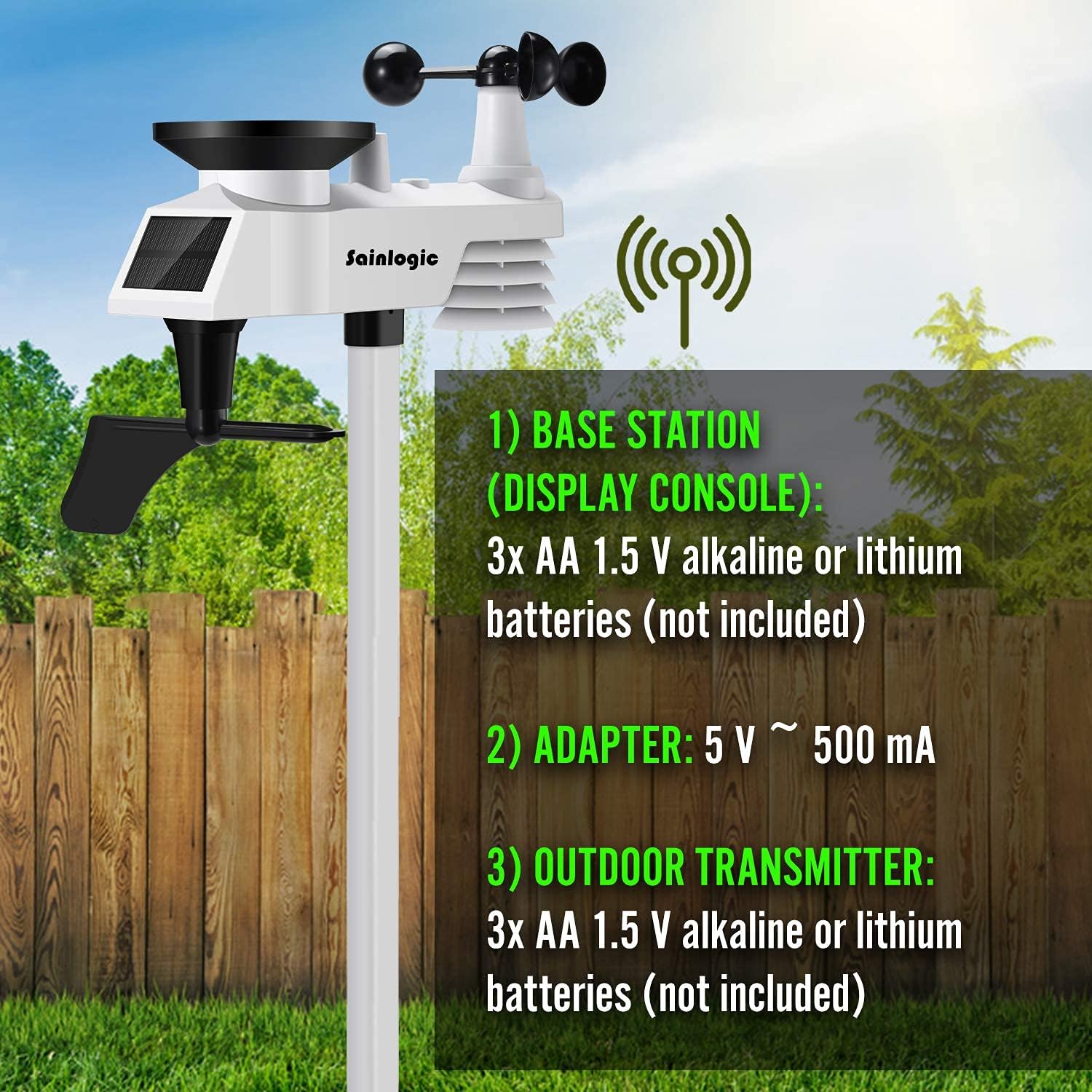 Black WiFi Weather Station with Outdoor Sensor P60361