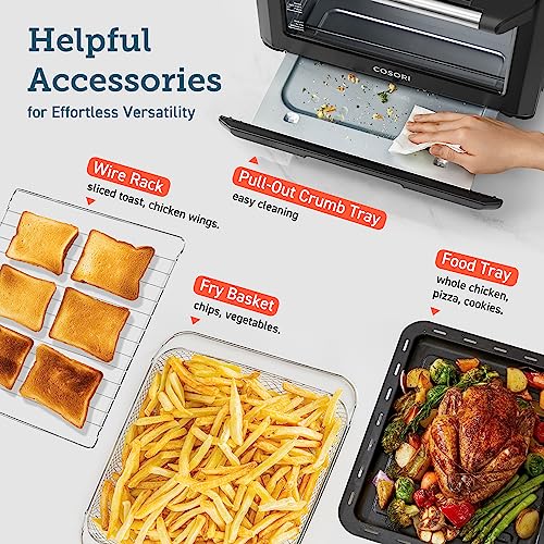 12-in-1 Air Fryer Toaster Oven Combo with 3 Accessories K311852