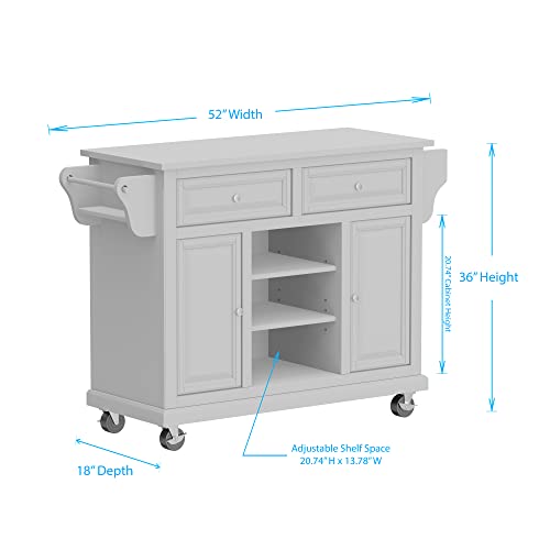 Cherry Wood Top Kitchen Cart V839