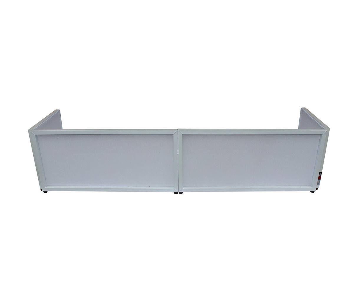 6ft Table Top DJ Facade White Trim Black White Scrim W22848