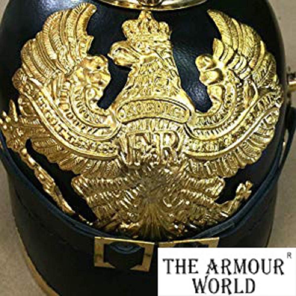 Leather Brass Spiked Military Helmet X220
