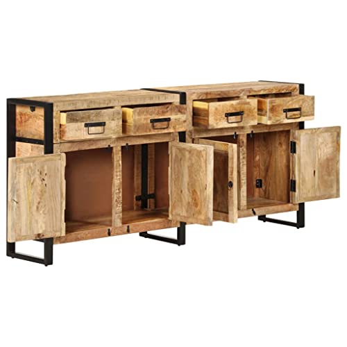 Solid Mango Wood Sideboard with Drawers and Compartments M1090