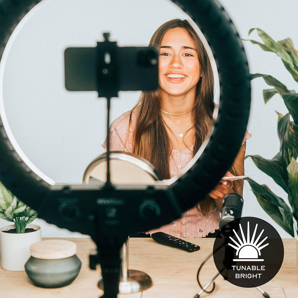 18 Inch LED Ring Light with Stand and Wireless Remote V750856