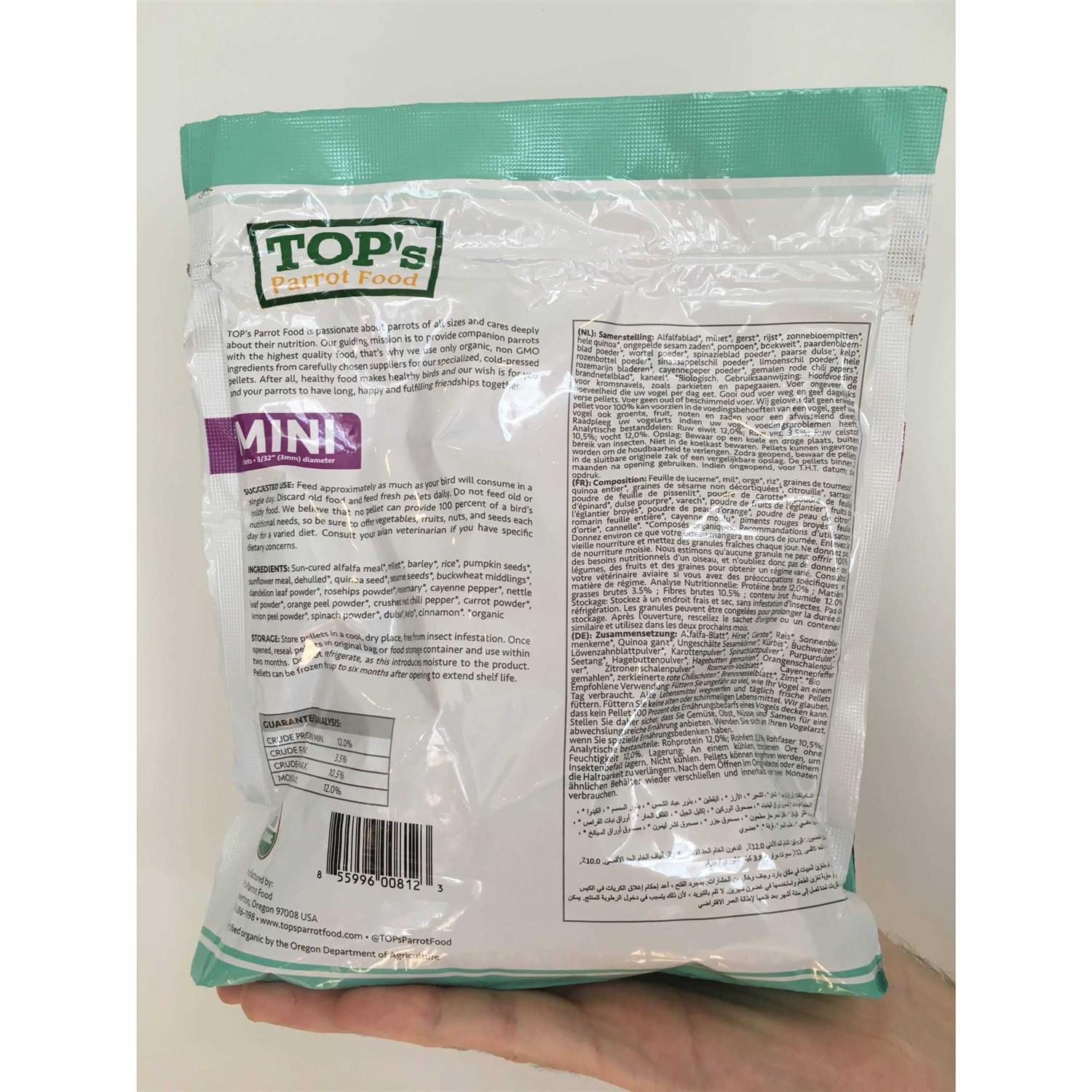 Parrot Food Mini Pellets 1lb Bird Food V386