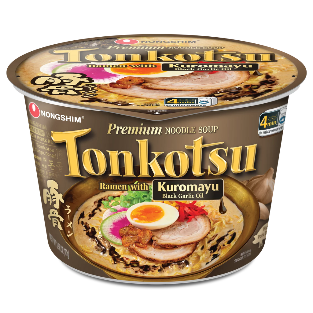 3.6oz X 6 Count Tonkotsu Spicy Pork & Black Garlic Ramyun Ramen Noodle Soup I412061