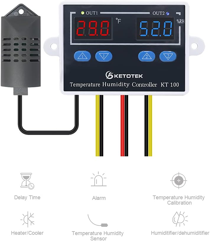 Digital Thermostat Module 120V 110V 10A Fahrenheit Display T826713