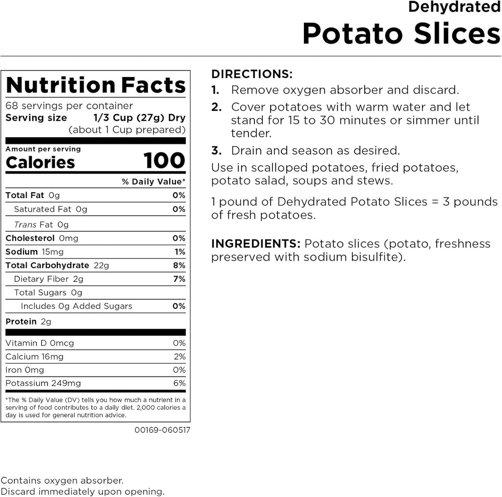 Dehydrated Potato Slices Shreds Q15442