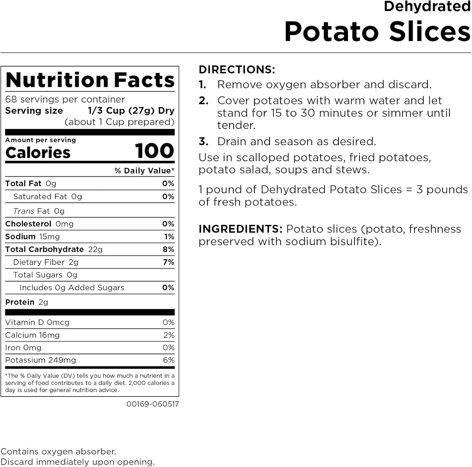 Dehydrated Potato Slices Shreds Q15442