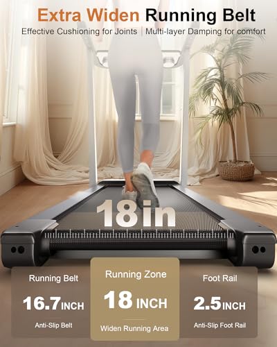Heavy Duty Treadmill with 3.5HP 8.6MPH 375 lb Capacity 18 inch Wide Running Area M70209