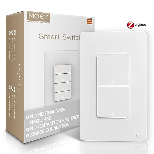 Zigbee Smart Switches, No Neutral Wire, Single Pole Light Switch S607109