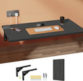 Wall Mounted Folding Table with 40" x 20" Solid Wood Tabletop V680856
