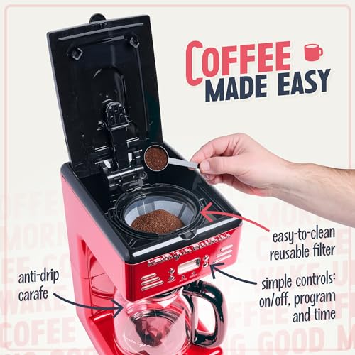 12-Cup Programmable Coffee Maker With LED Display, Aqua E687020