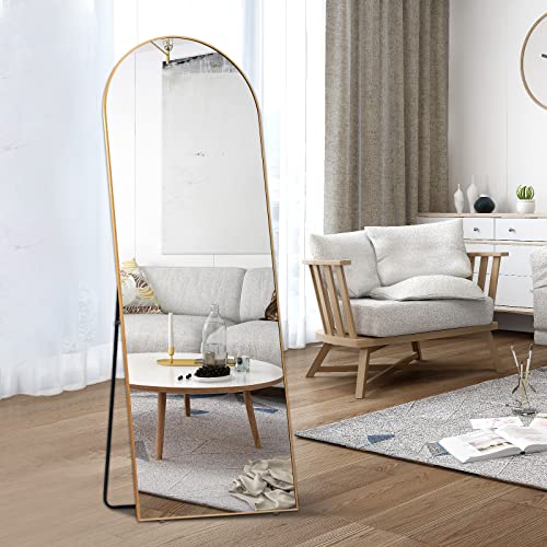 65"x22" Arched Full Length Mirror with Aluminum Alloy Frame V34236