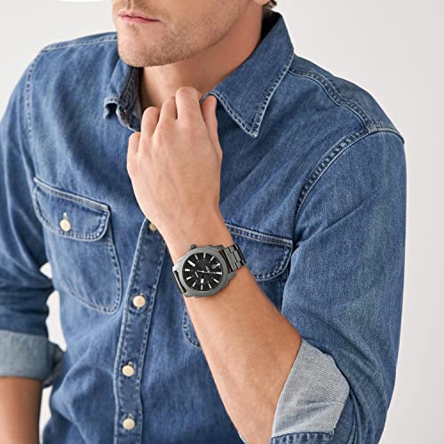 Machine Men's Watch with Stainless Steel or Leather Band, Chronograph or Analog Watch Display G4240