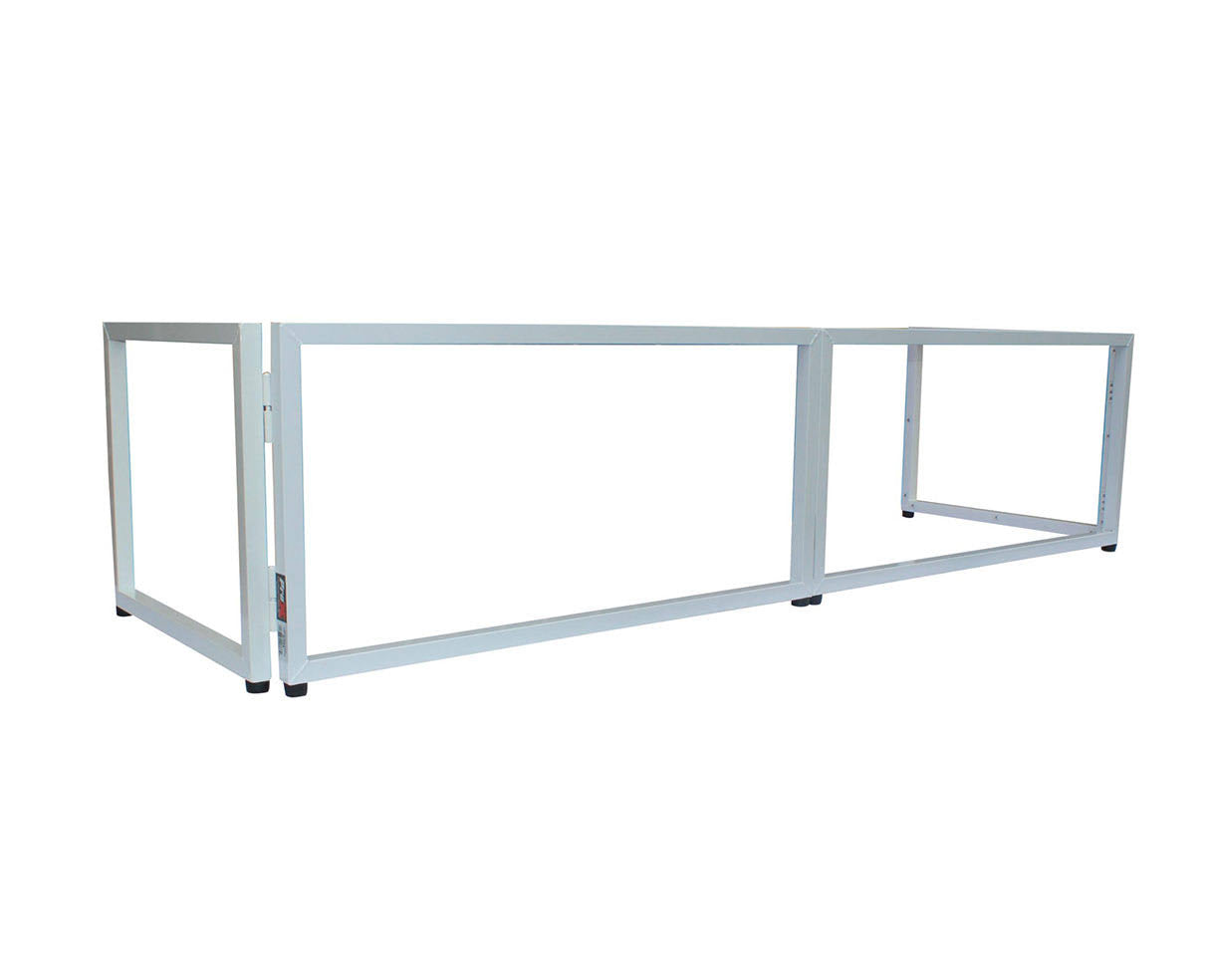 6ft Table Top DJ Facade White Trim Black White Scrim W22848