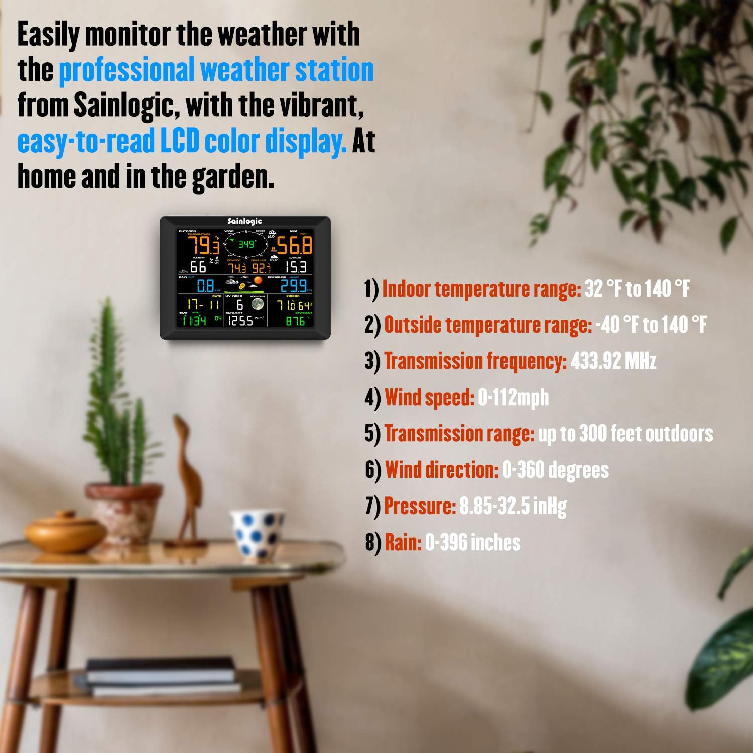 Black WiFi Weather Station with Outdoor Sensor P60361