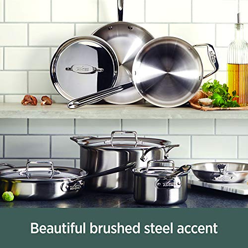 14 Piece 5-Ply Brushed Stainless Steel Cookware Set A857