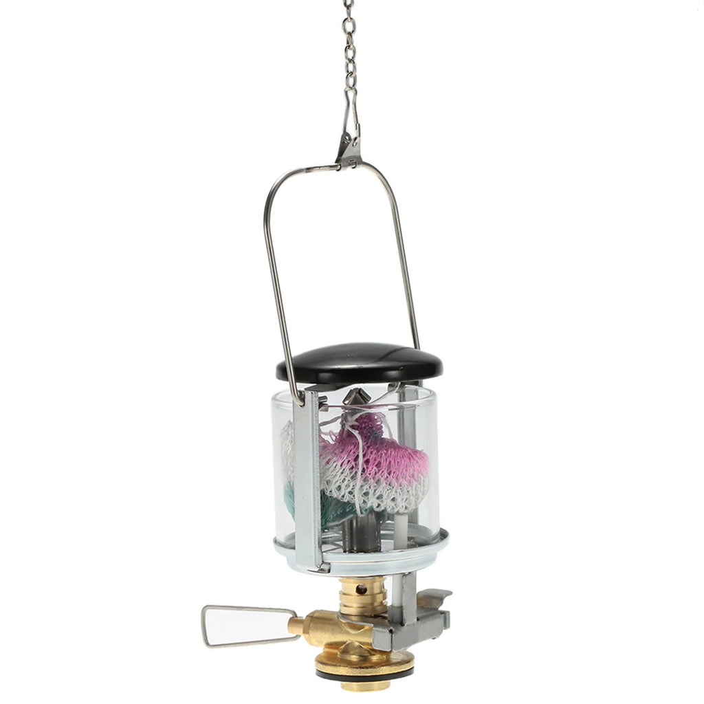 Propane Lantern Single Mantle Gas Lamp Portable Hanging Tent Lamp with 2 Lantern Mantles P935255