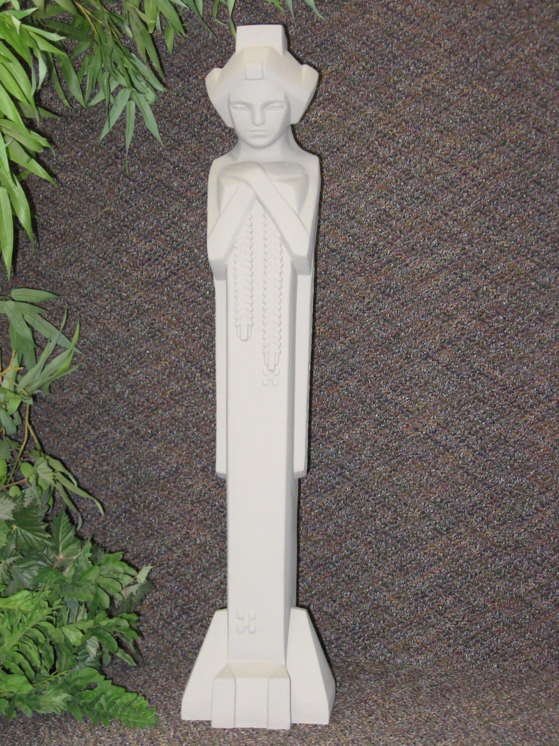 Gray Cement Sprite Sculpture X38763