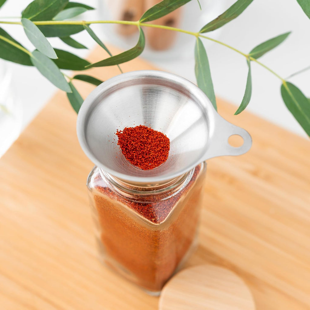 24 Glass Spice Jars with Bamboo Lids and Labels K975217