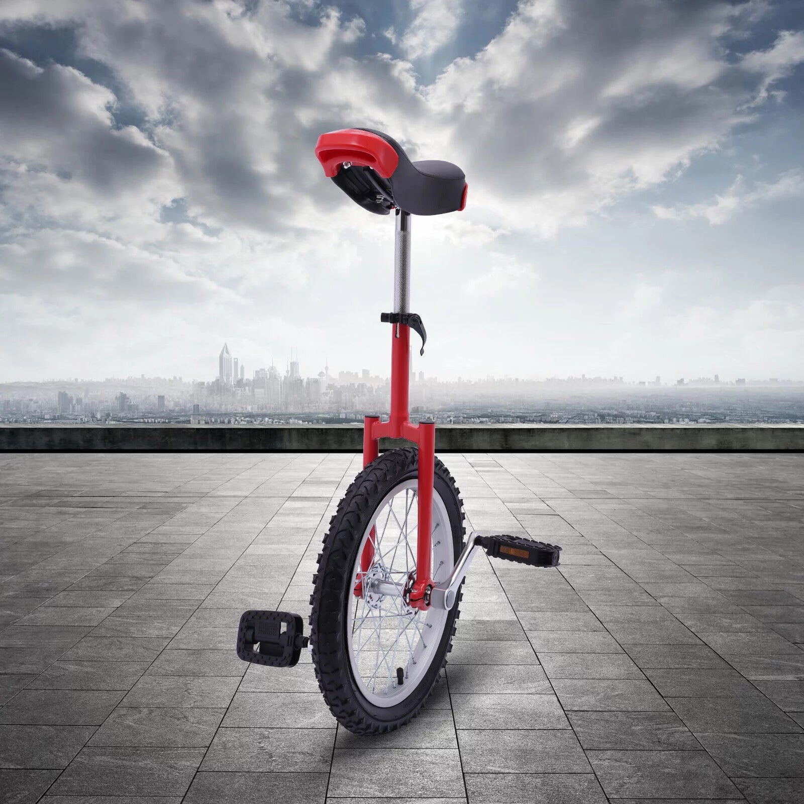 16 Wheel Unicycle with Steel Rim, Adjustable Height Z791