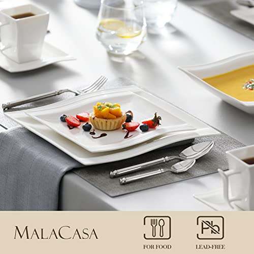 Ivory White 60 Piece Porcelain Dinnerware Set B75908