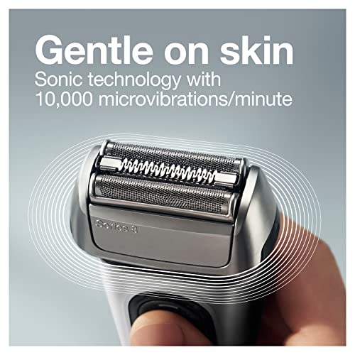 Electric Foil Shaver with Precision Beard Trimmer, Cleaning & Charging SmartCare Center, Galvano Silver K72182