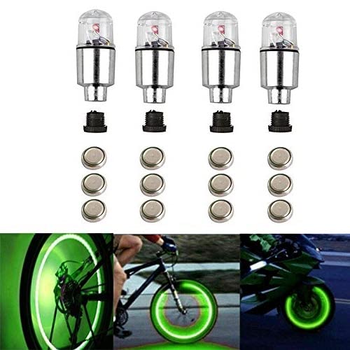 4Pcs Red LED Wheel Lights for Tyre Valve Stem P127879