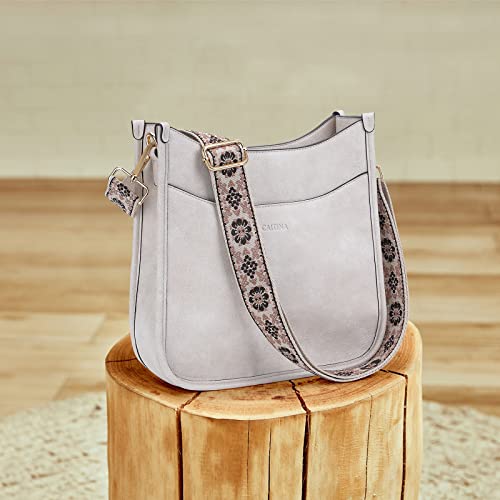 Vegan Leather Crossbody Shoulder Bag with 2PCS Adjustable Strap V60733