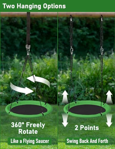 Green & Black 24 Inch Saucer Tree Swing A108