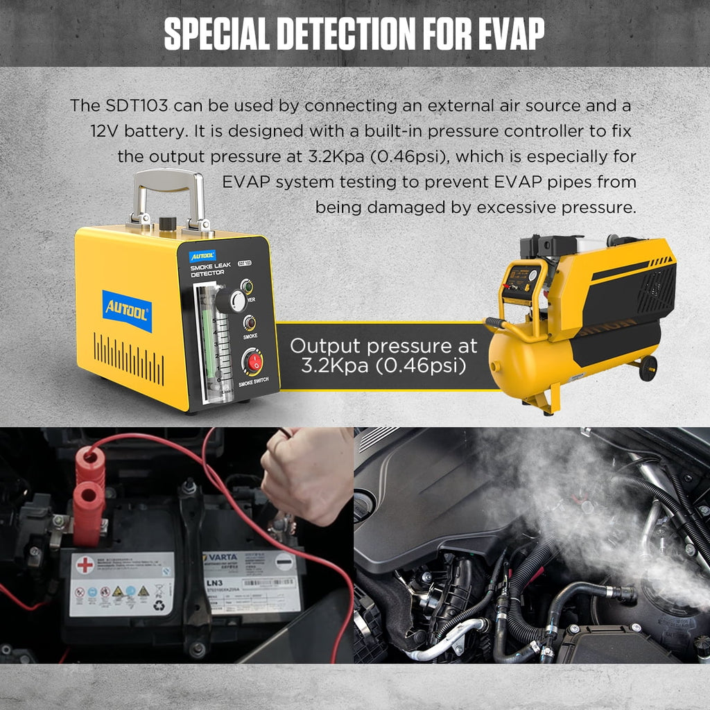 DC12V Car EVAP Smoke Machine Leak Tester K620606