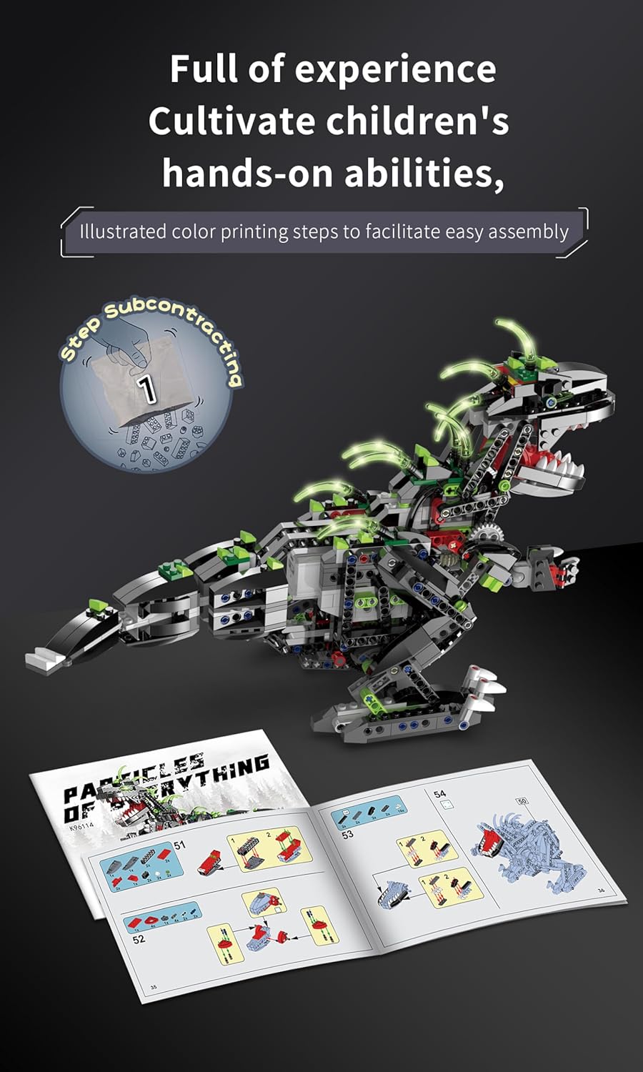 2 in1 Dinosaur Robot Building Kits D7110