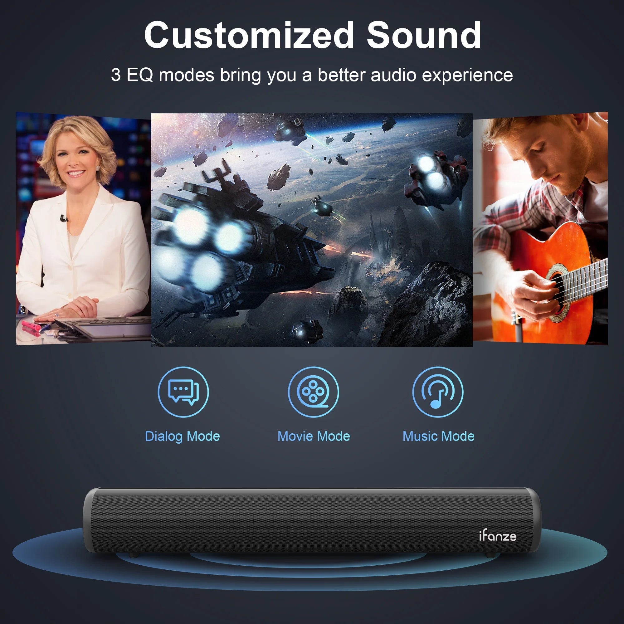 Sound Bar with Built-in Subwoofers Q180