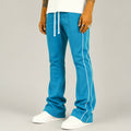 Rebel - Track Stacked Flare Pants -  L.Blue - 470