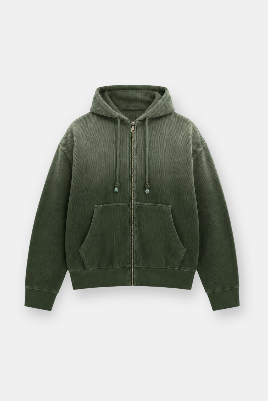 Sun-Dried Waffle Knit Baby Zip Up