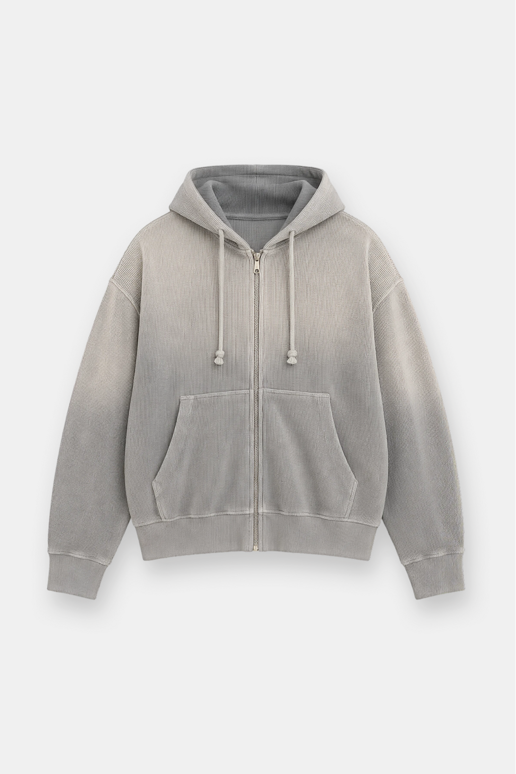 Sun-Dried Waffle Knit Baby Zip Up
