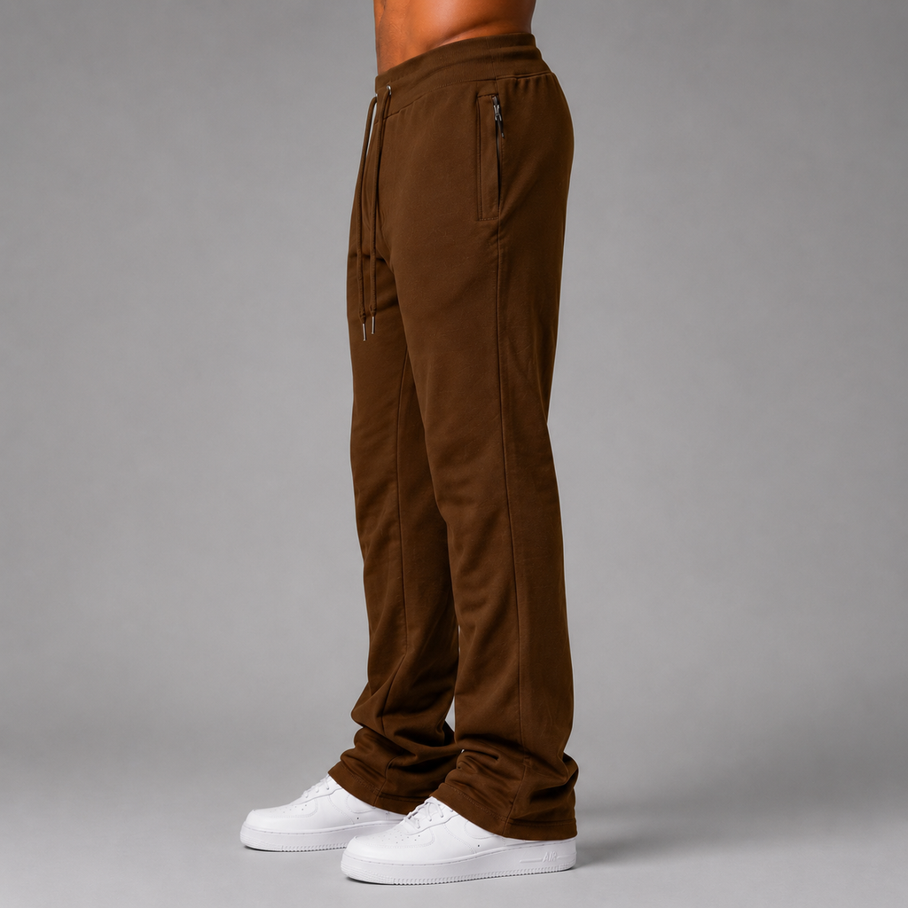 Narr - Sweat Pants Stacked - Brown - P1030