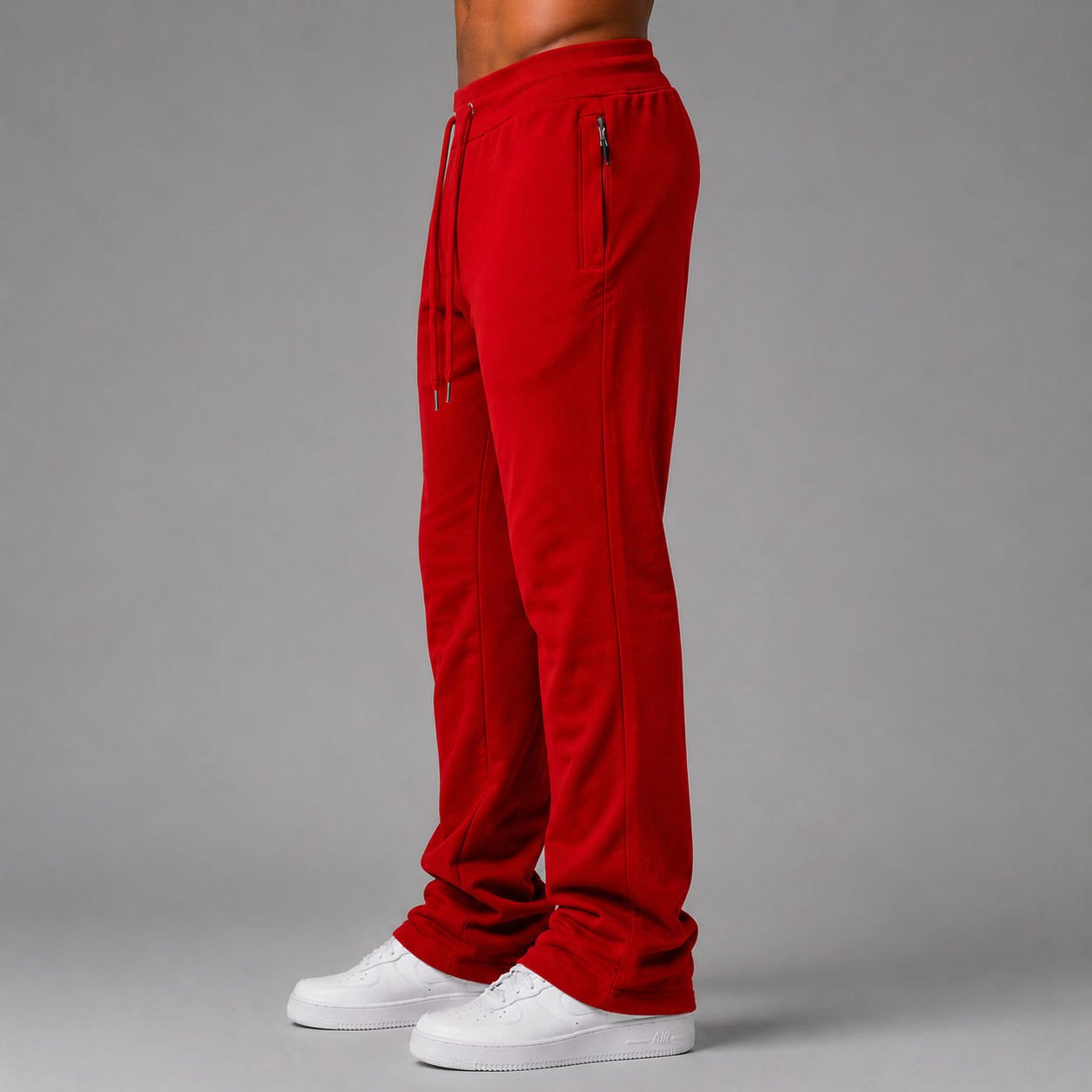 Narr - Sweat Pants Stacked - Red - P1030