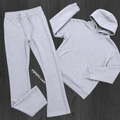 Narr - Stacked Flare Sweat Suit - Grey - 1081