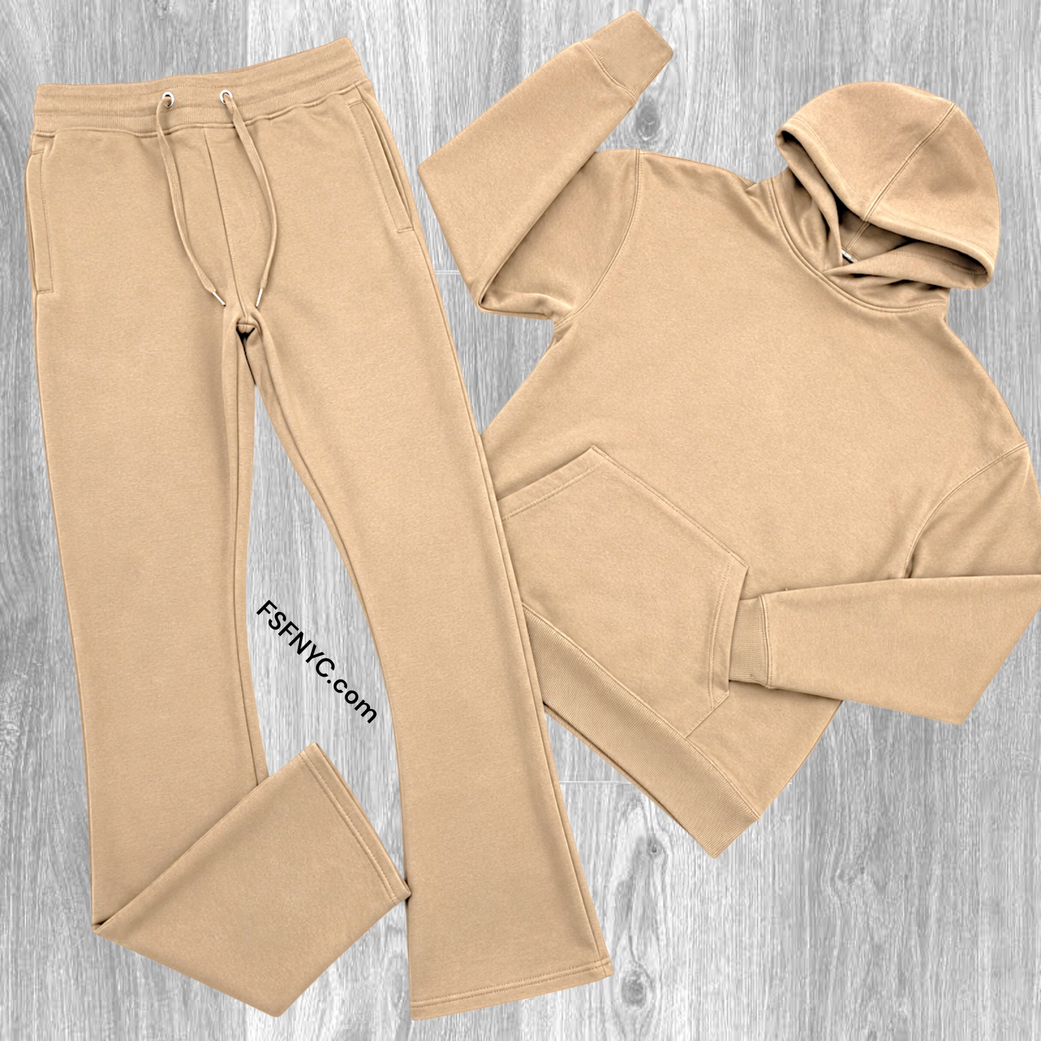 Narr - Stacked Flare Sweat Suit - Hummus - 1081