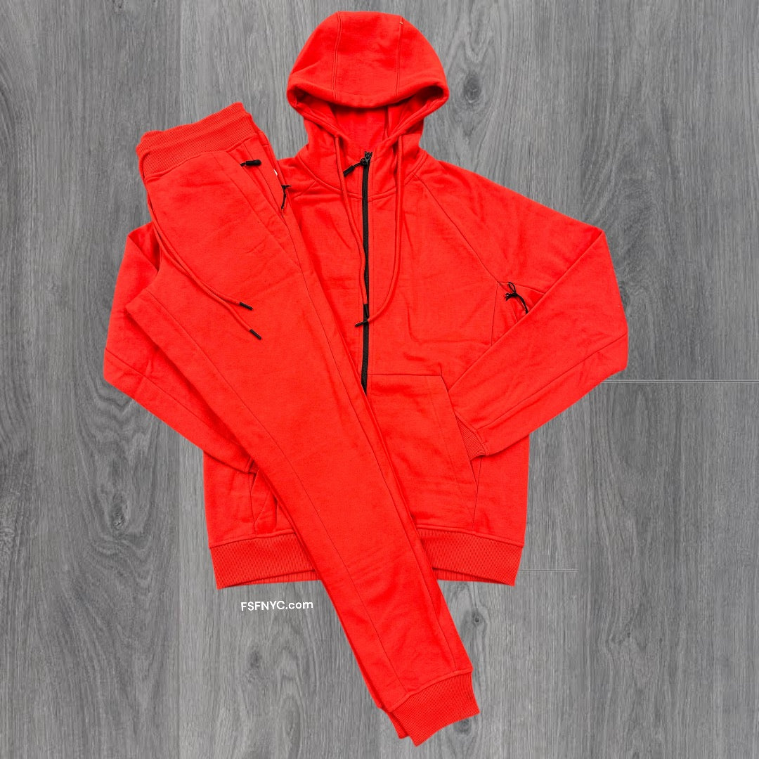 Narr - Classic UpTown Zip Up Sweat Suit - Red - 1080 z