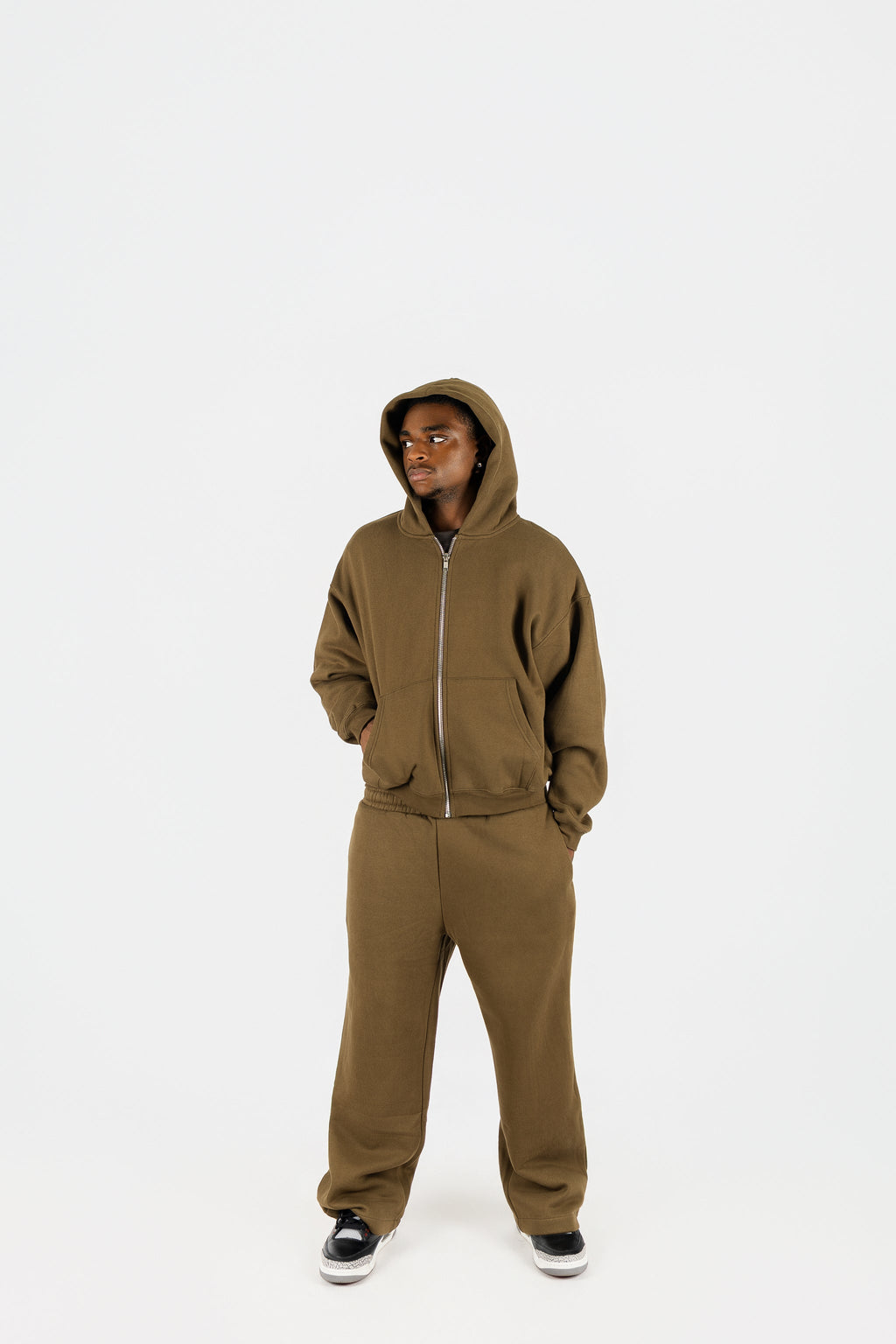 Fleece Zip Up and Sweatpants Set